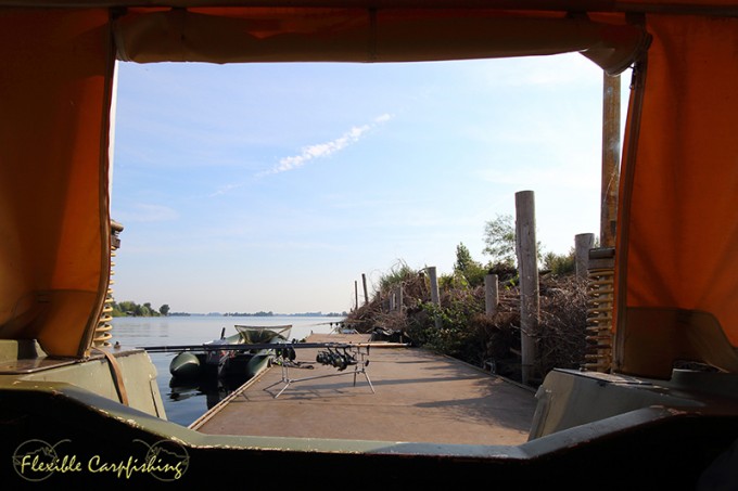 uitzicht nieuwe visstek boot